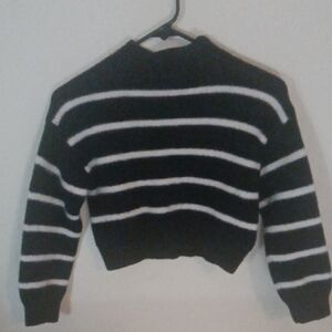 Black and White Striped Sweater